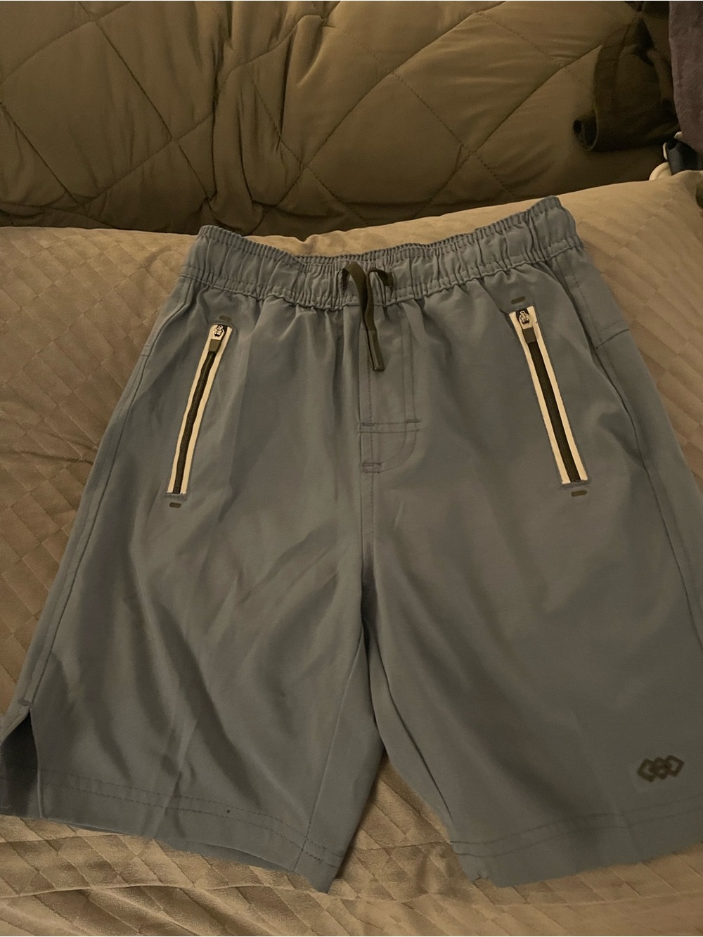 Boyβs stretch blue/gray shorts